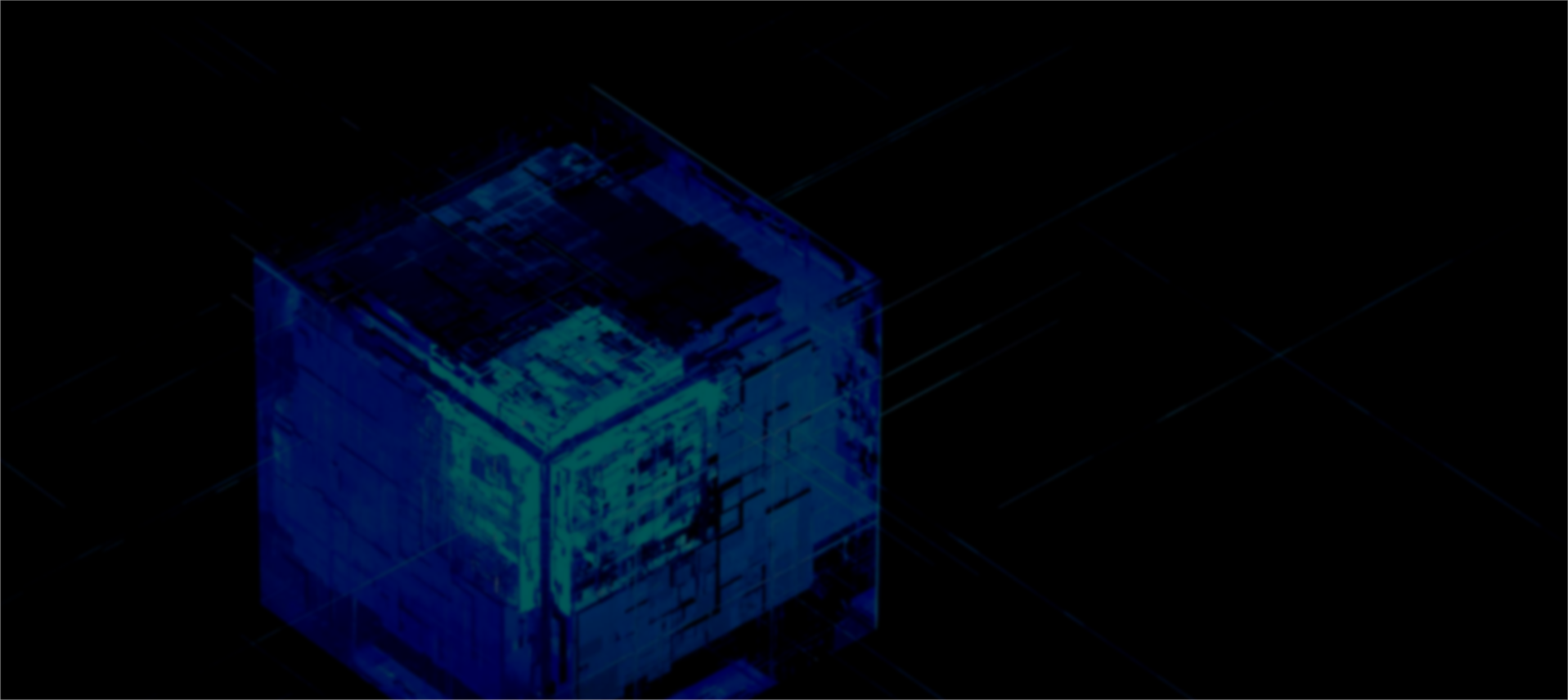 智慧會議室 技術立方體 武智科技 智能系統(tǒng)集成架構;描述：武智科技智慧會議室的智能系統(tǒng)集成架構，以科技感立方體形式展現(xiàn)技術融合與支撐。
